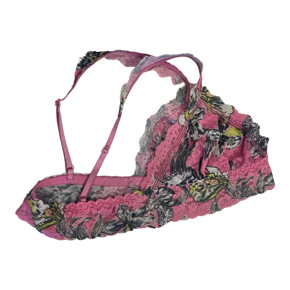 EUC Hanky Panky Pink and Yellow Floral Bra Size Medium - Picture 12 of 13